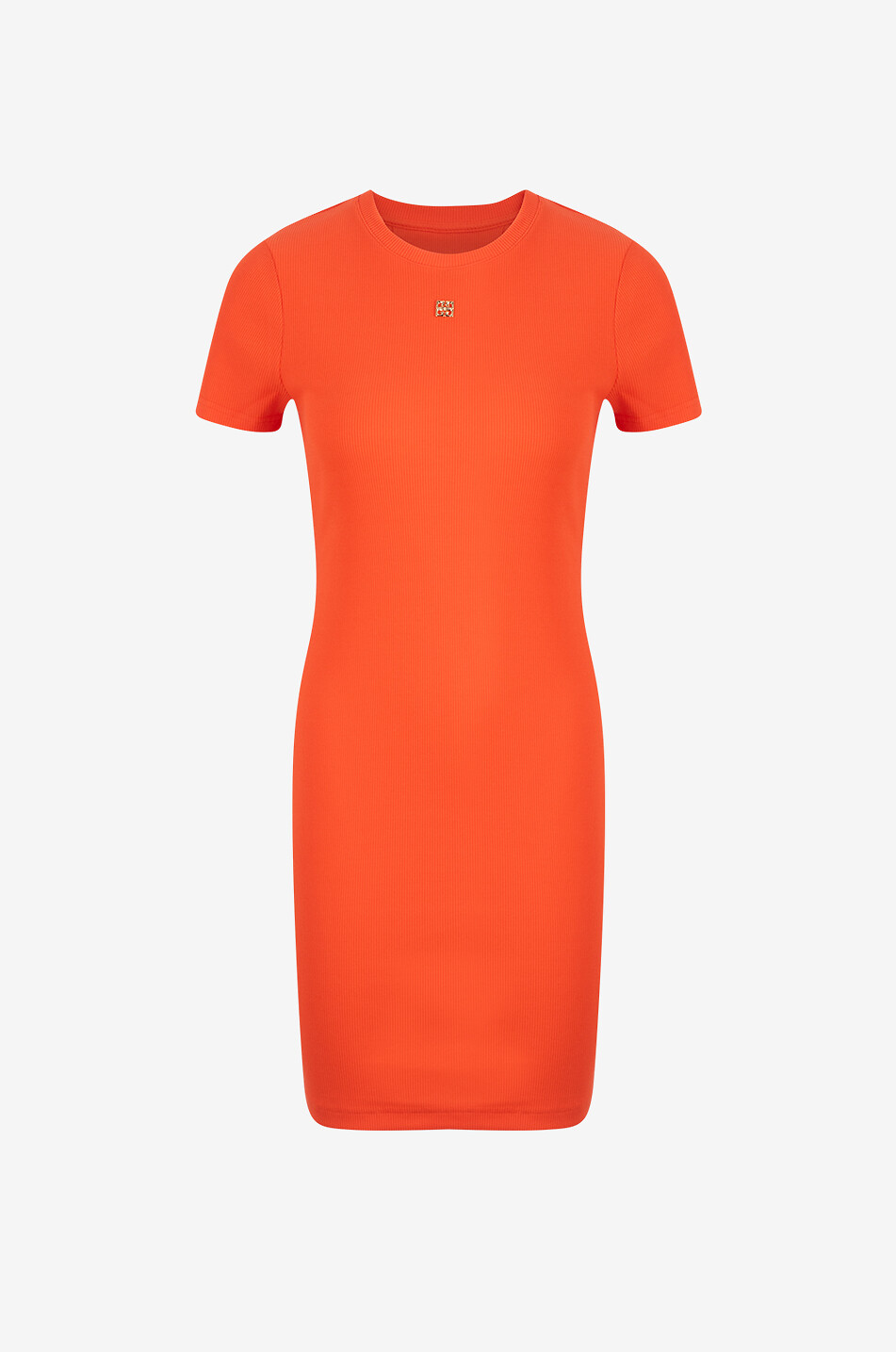 GIVENCHY 4G Liquid figure-hugging rib jersey mini dress Women ORANGE 1