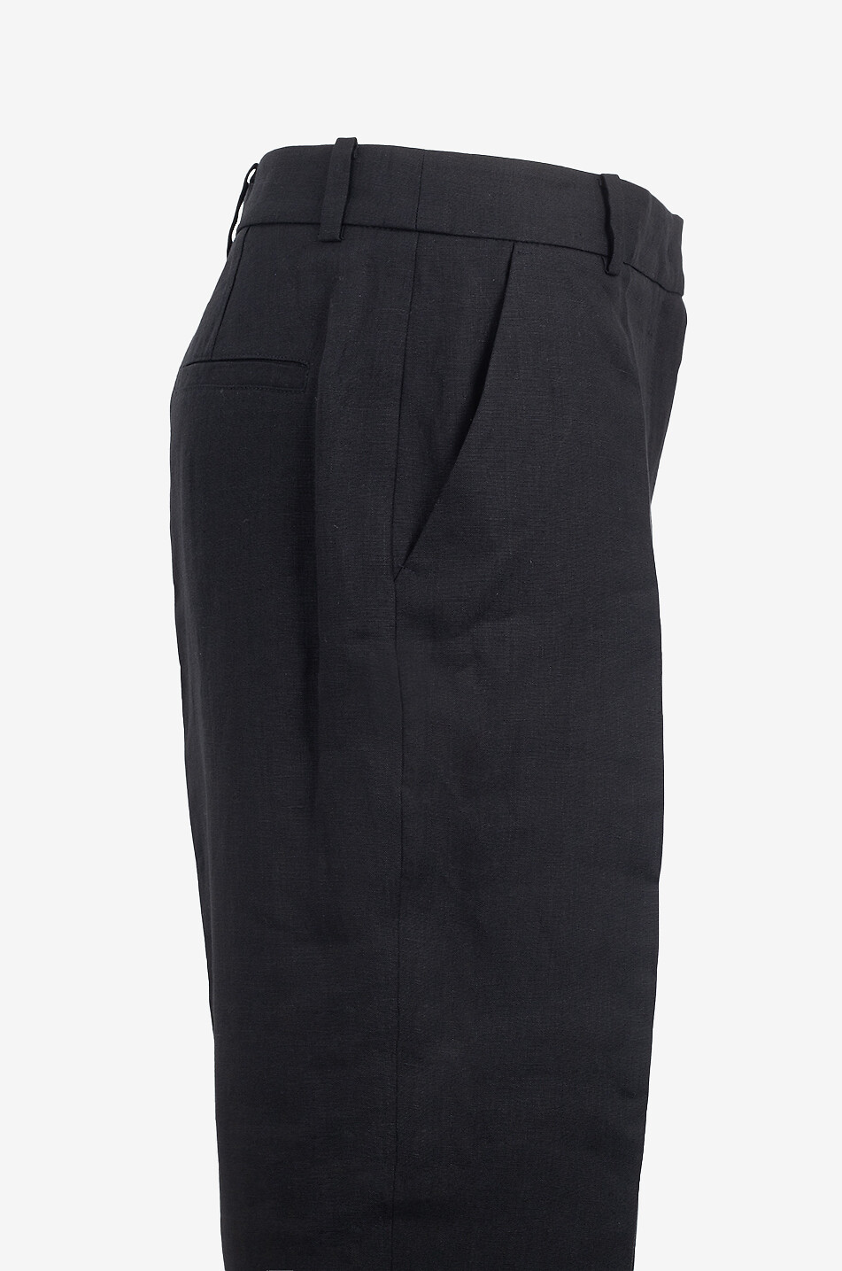 LUISA SPAGNOLI Pantalon droit raccourci en lin Arale Femme NOIR 3