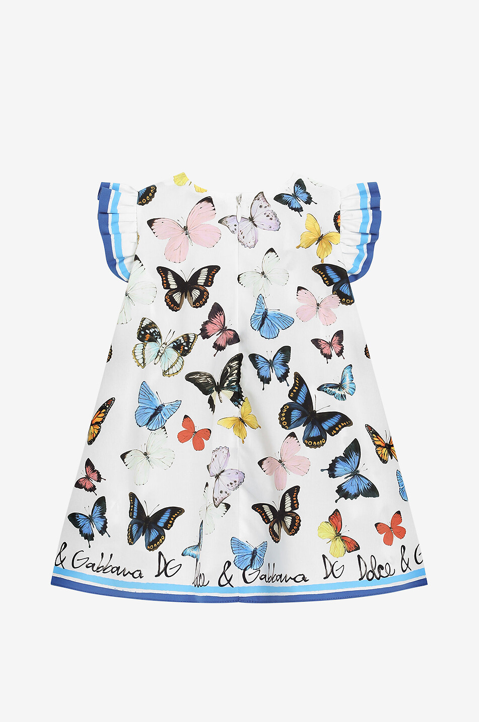 DOLCE & GABBANA Farfalle baby poplin dress and bloomers Baby MULTI COLOURED 2
