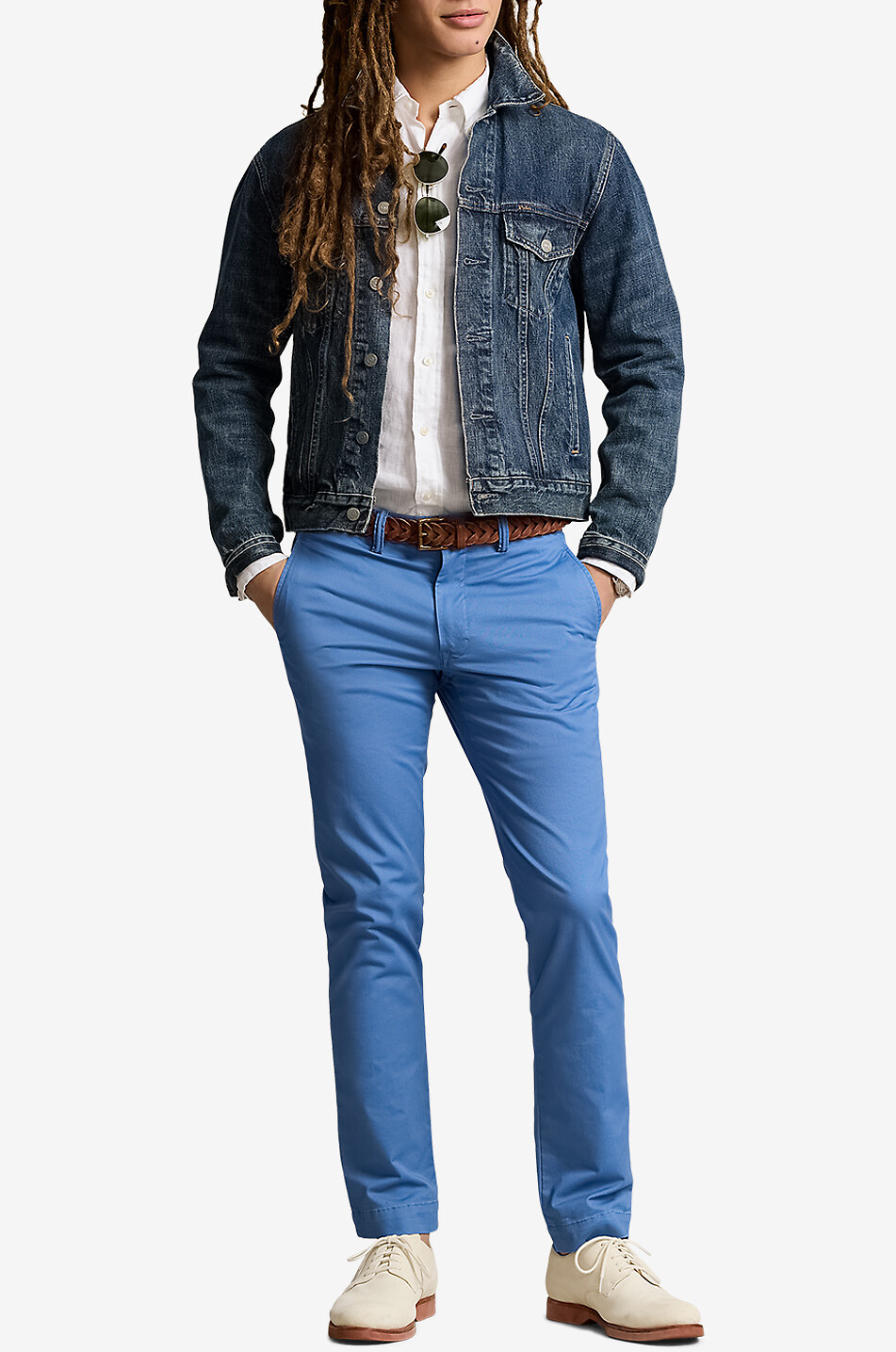 POLO RALPH LAUREN Pantalon chino slim en coton stretch Bedford Homme BLEU 4