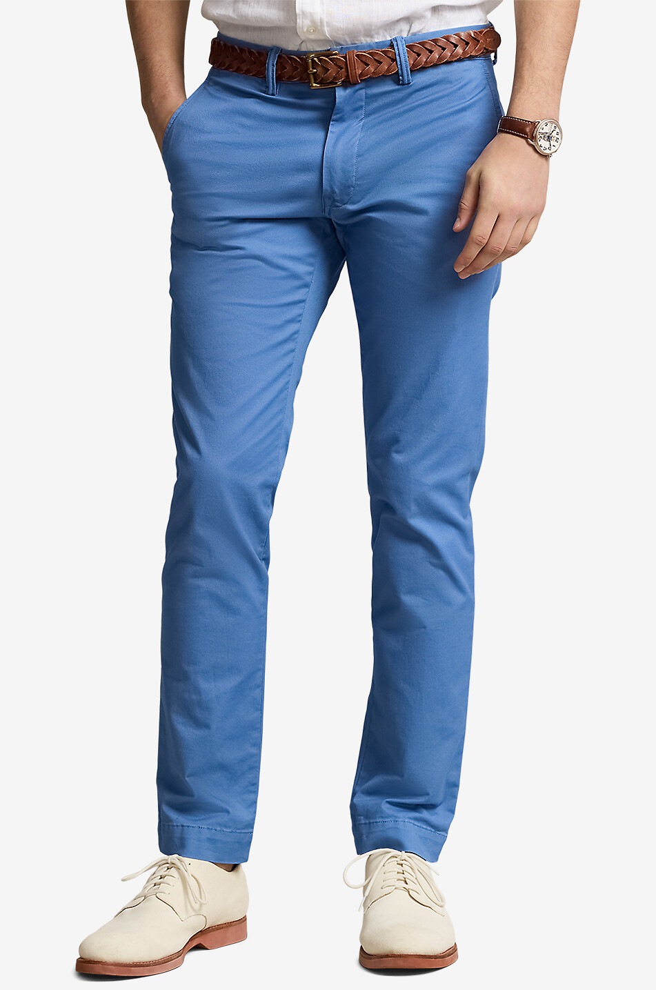 POLO RALPH LAUREN Pantalon chino slim en coton stretch Bedford Homme BLEU 2