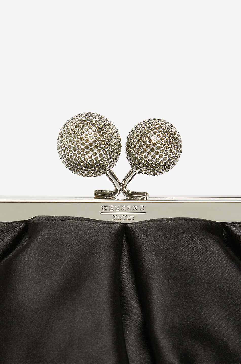 WEEKEND MAX MARA Pasticcino Small Emmy rhinestone-adorned satin bag Women BLACK 3