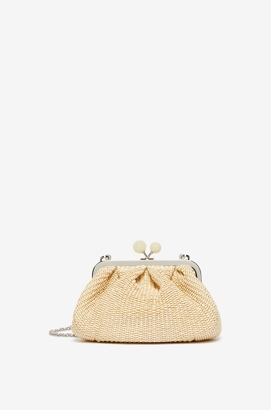 WEEKEND MAX MARA Basttasche Pasticcino Small Palmas Damen WEISS 1