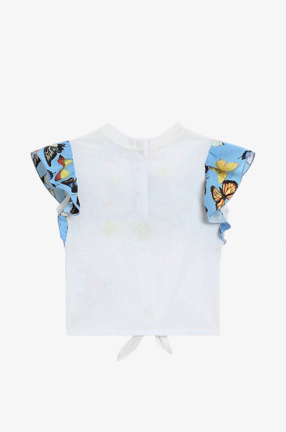DOLCE & GABBANA Farfalle baby T-shirt with front tie Baby WHITE 2