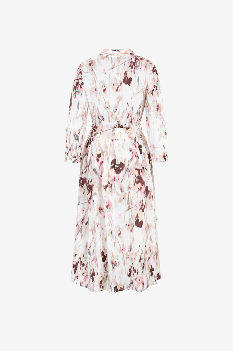 120% LINO Floral linen midi shirt dress Women MULTI COLOURED 2