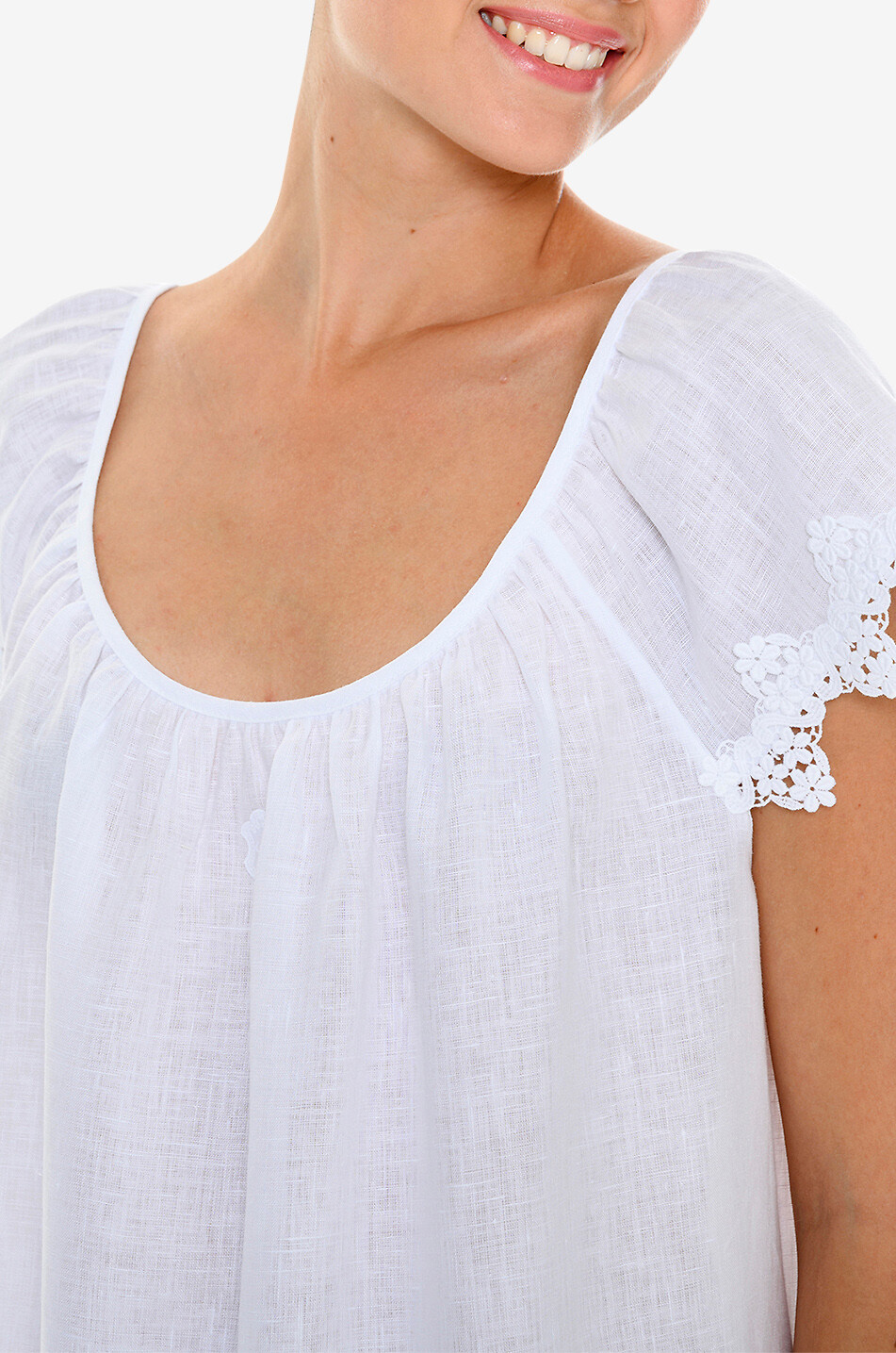 CELESTINE Nuisette en lin Gina Femme BLANC 5