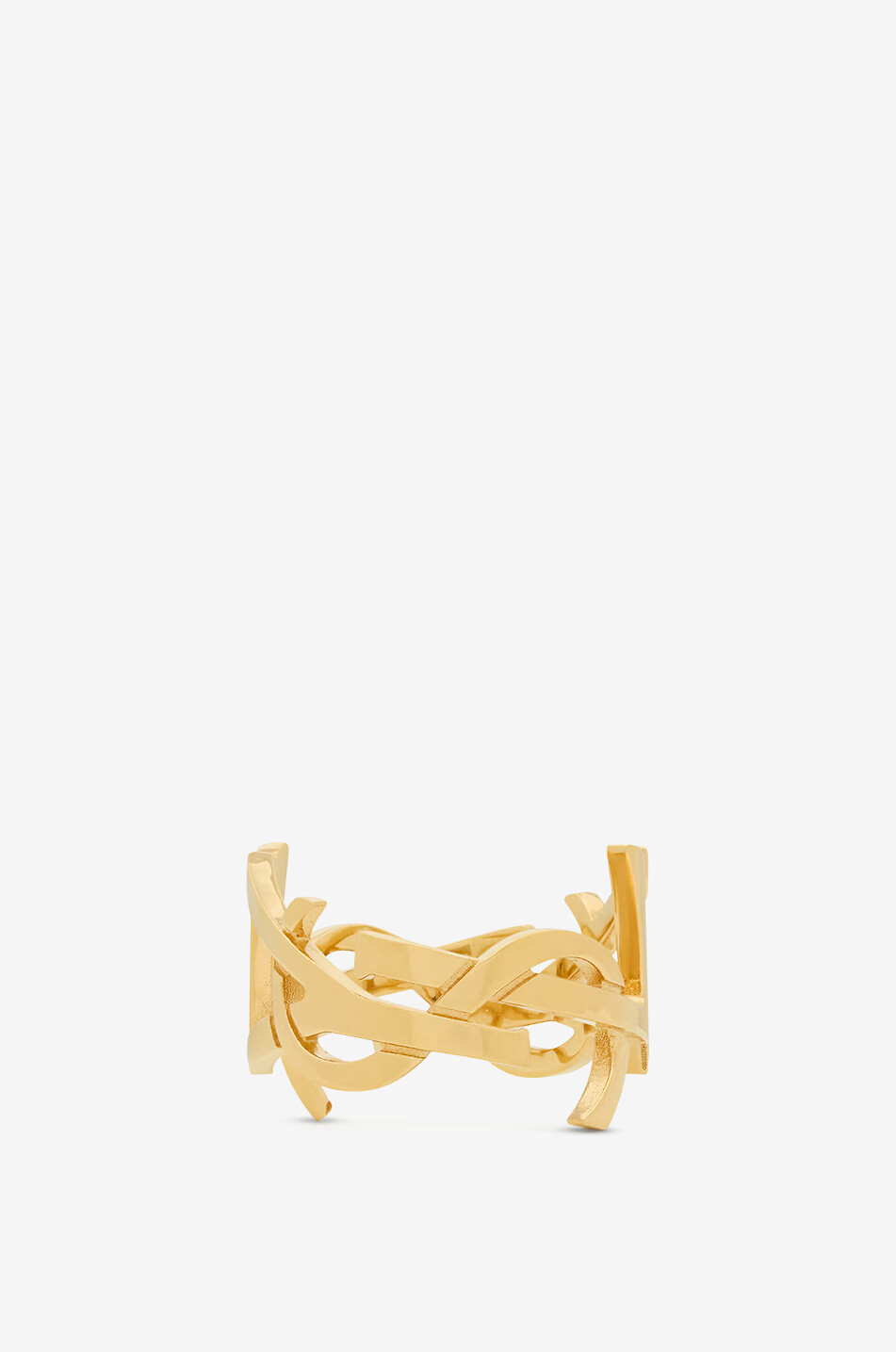SAINT LAURENT PARIS Cassandre gold-tone scarf ring Women GOLDEN 1