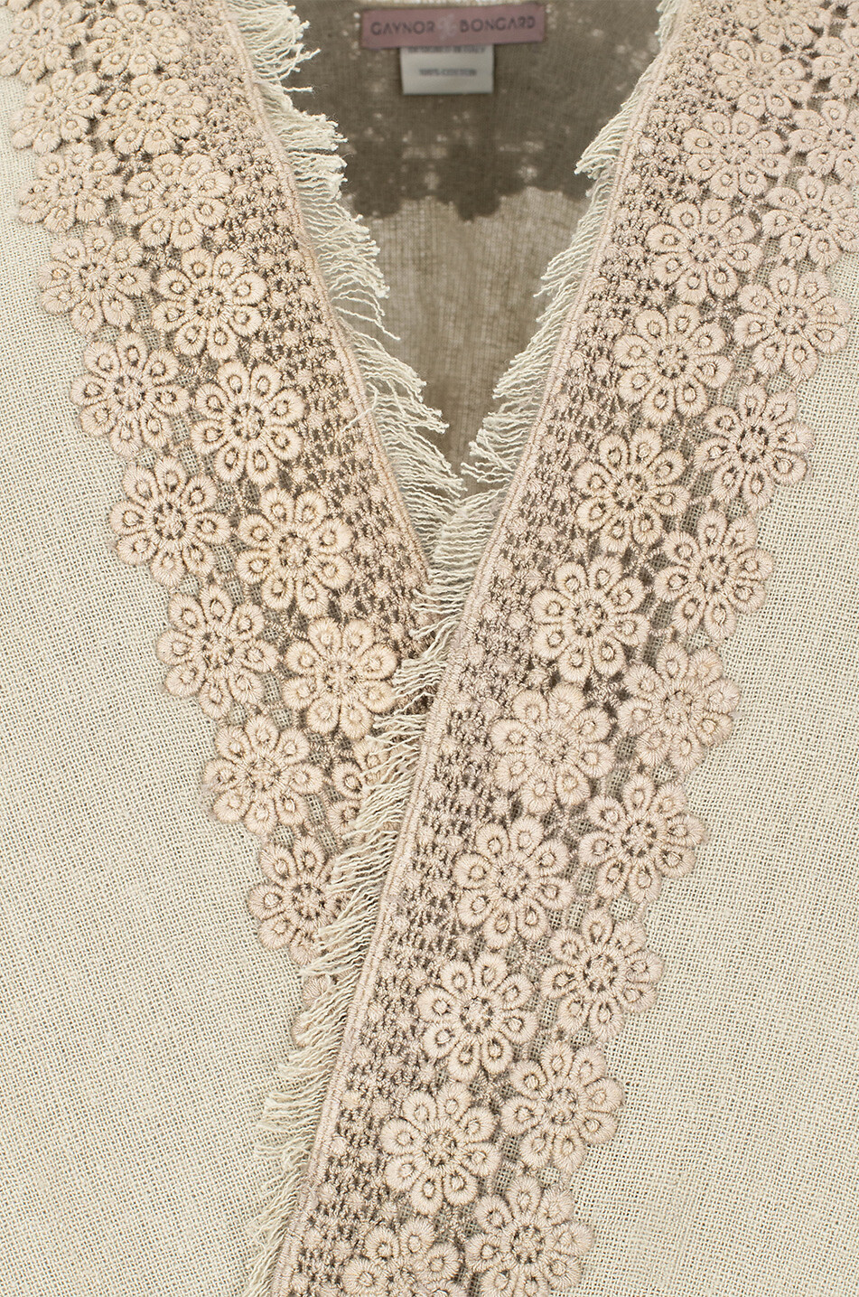 GAYNOR Mafalda cotton and lace cape Women Light beige 3