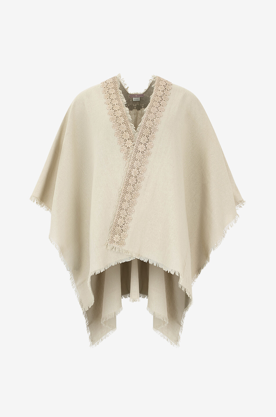 GAYNOR Mafalda cotton and lace cape Women Light beige 1