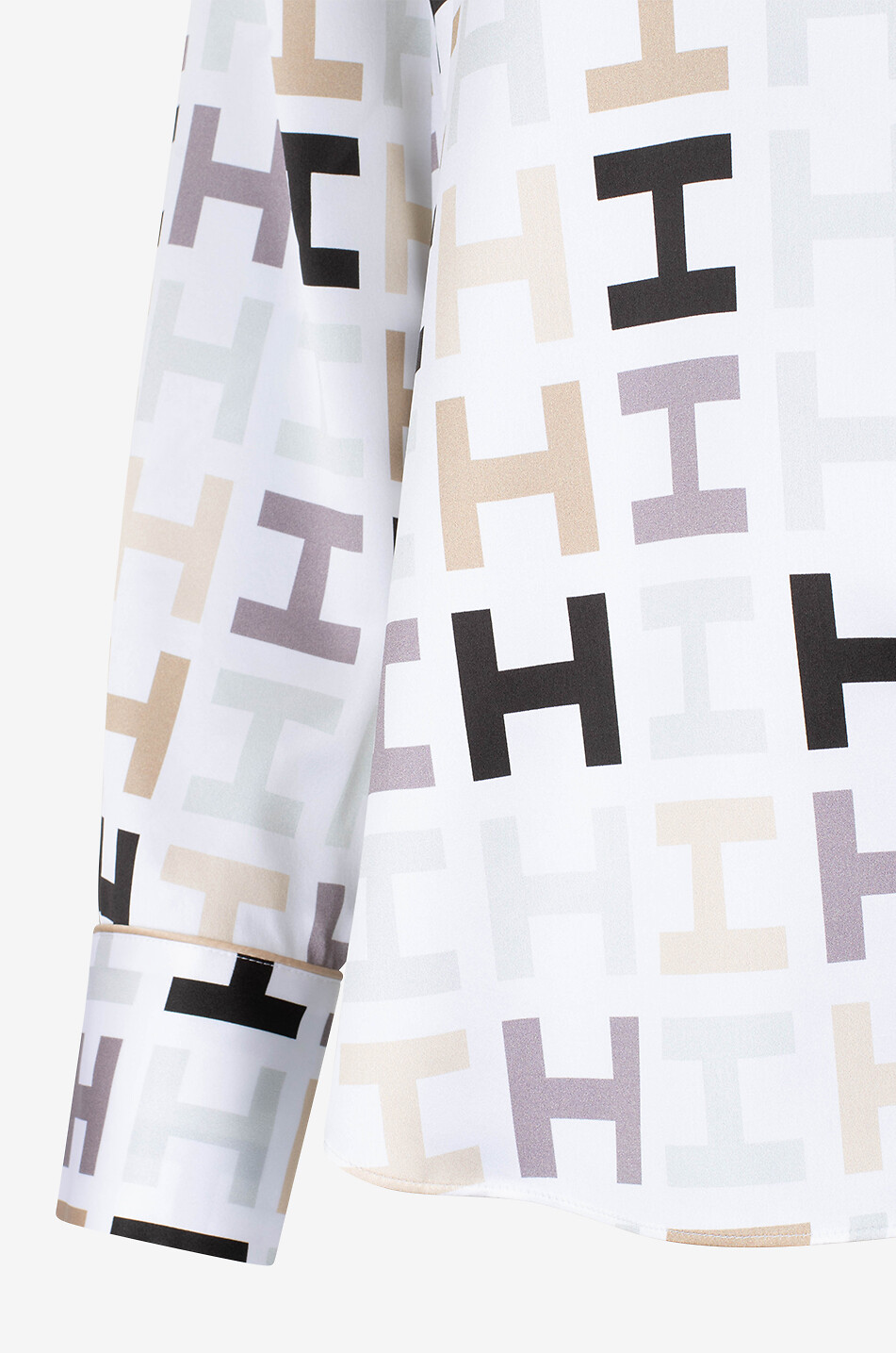 Bluse aus Seide mit Monogrammprint