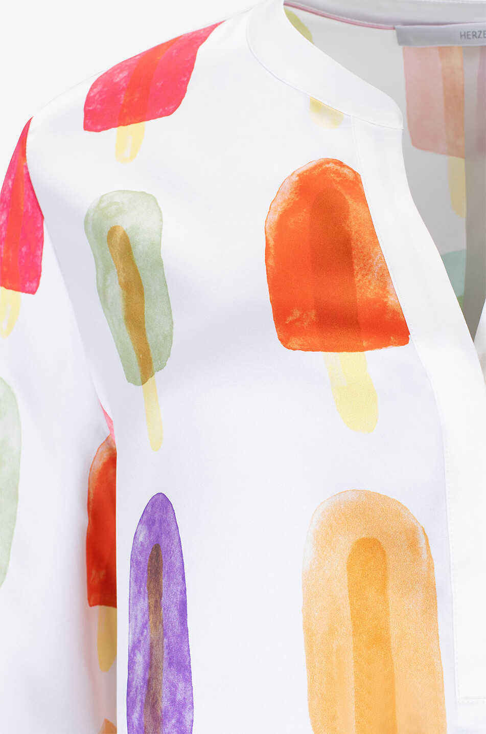 HERZENS Popcicle printed silk printed blouse Women MULTI COLOURED 3