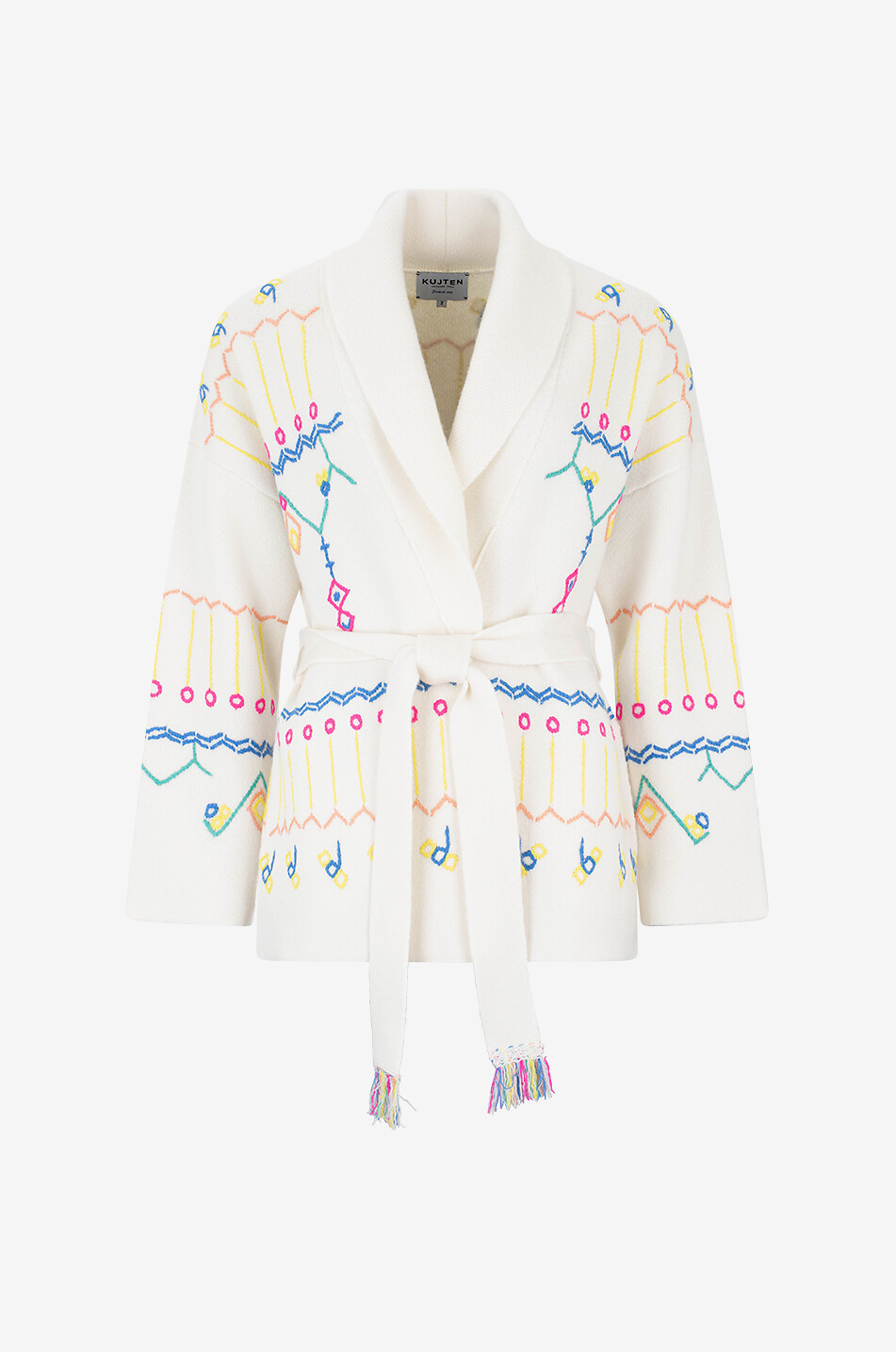 KUJTEN Cardigan aus Kaschmir Mazigh Damen WEISS 1