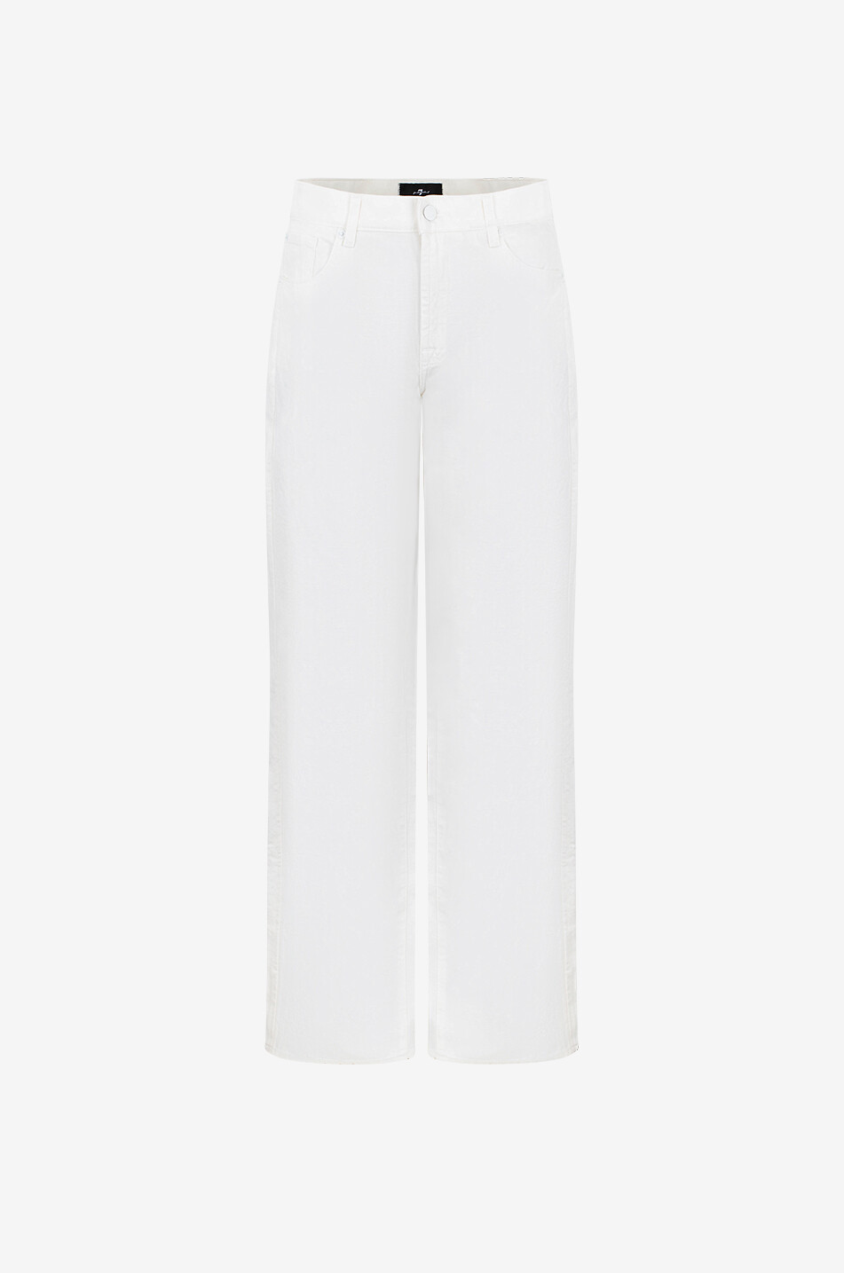 Jeans mit weitem Bein aus Baumwolle und Leinen Tess