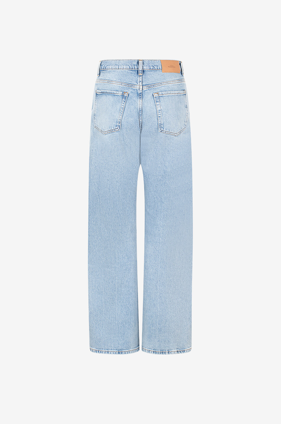 Helle Jeans mit weitem Bein aus Baumwolle Tess