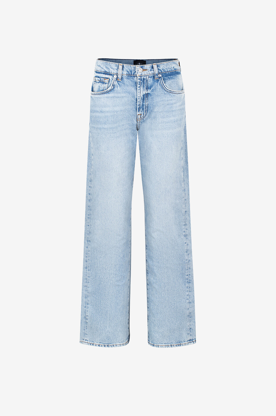 Helle Jeans mit weitem Bein aus Baumwolle Tess