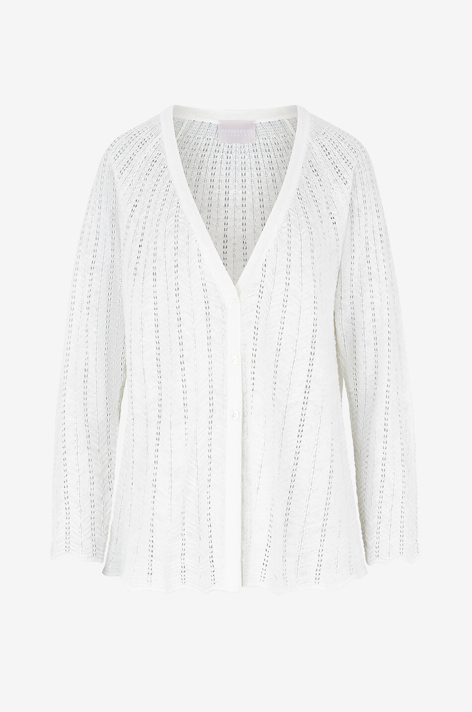Cardigan ajouré ample en lin