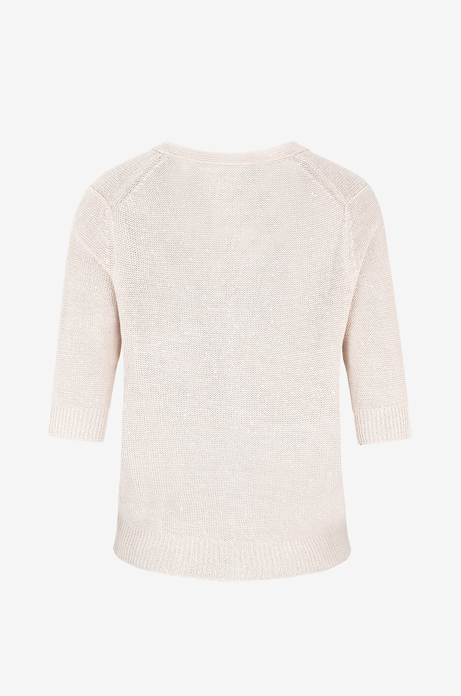 HEMISPHERE Short-sleeved linen V-neck cardigan Women BEIGE 2