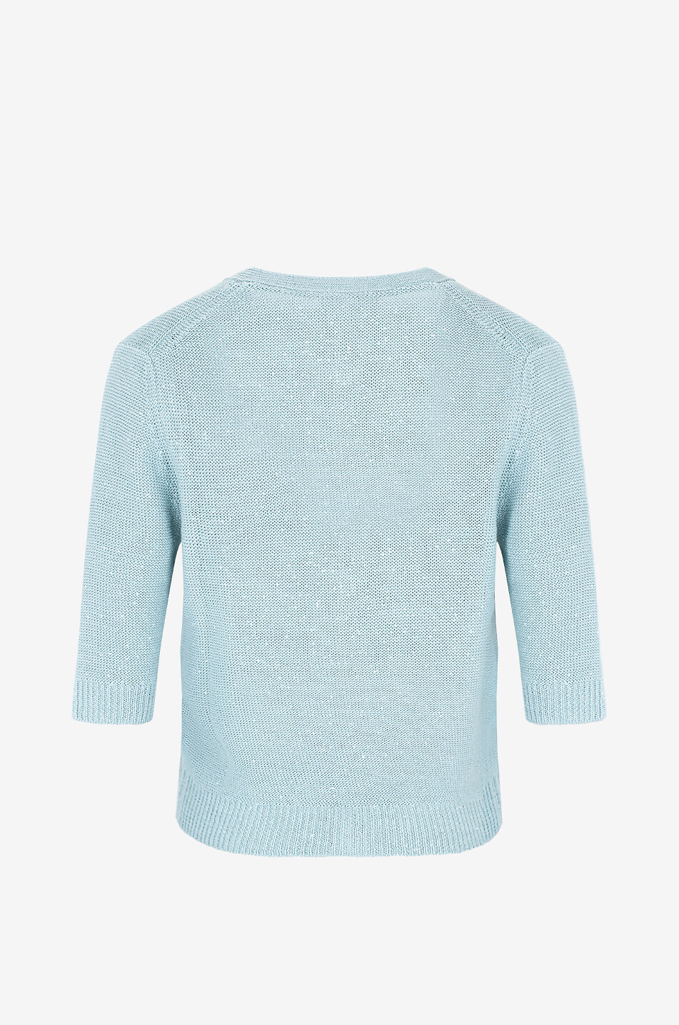 HEMISPHERE Short-sleeved linen V-neck cardigan Women LIGHT BLUE 2