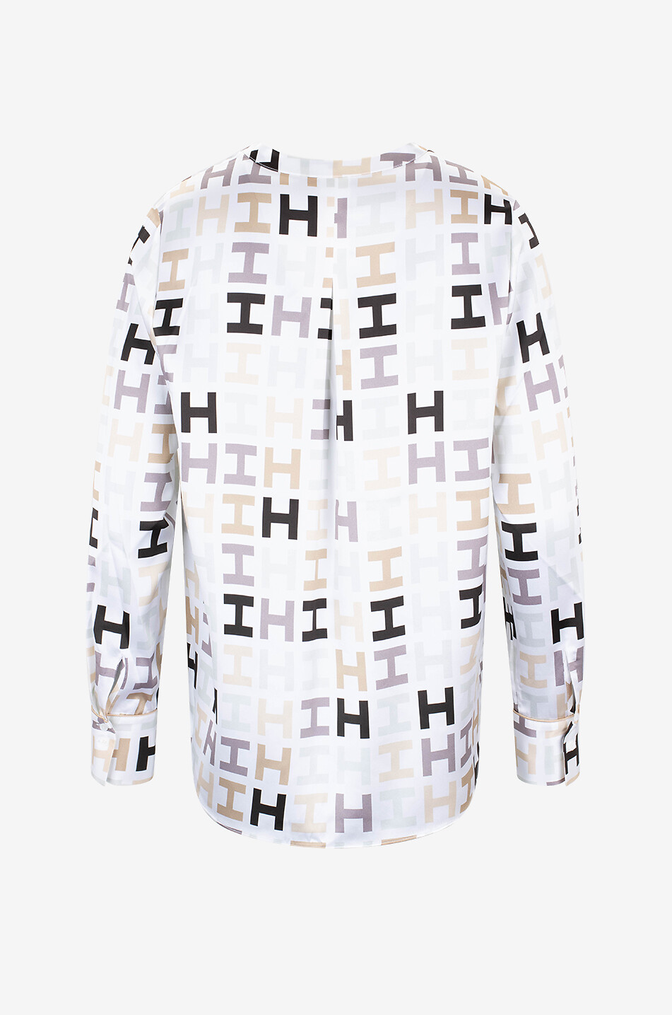 Bluse aus Seide mit Monogrammprint