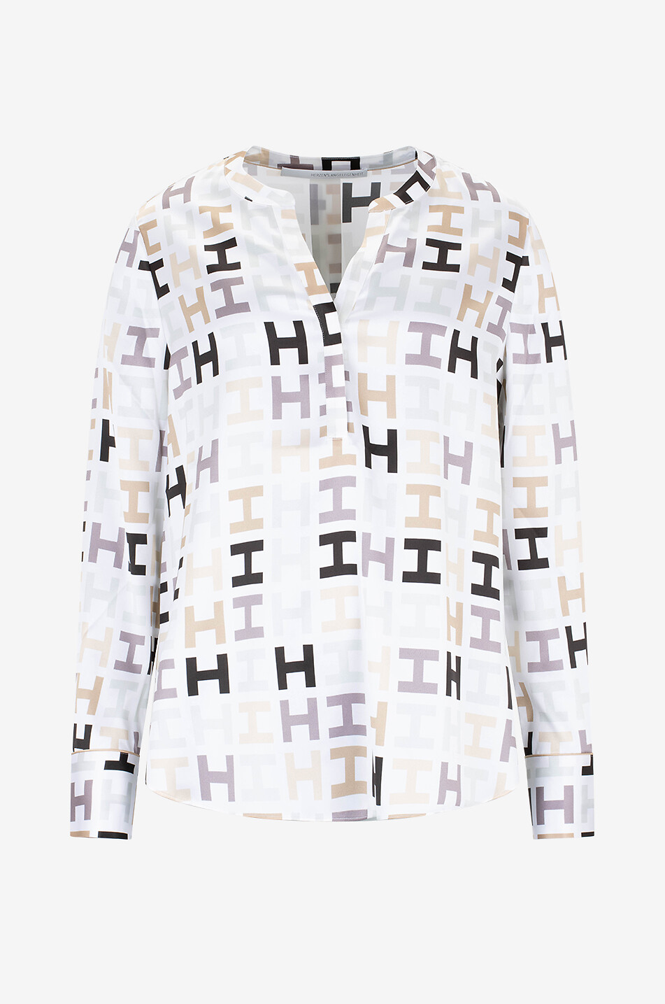Bluse aus Seide mit Monogrammprint