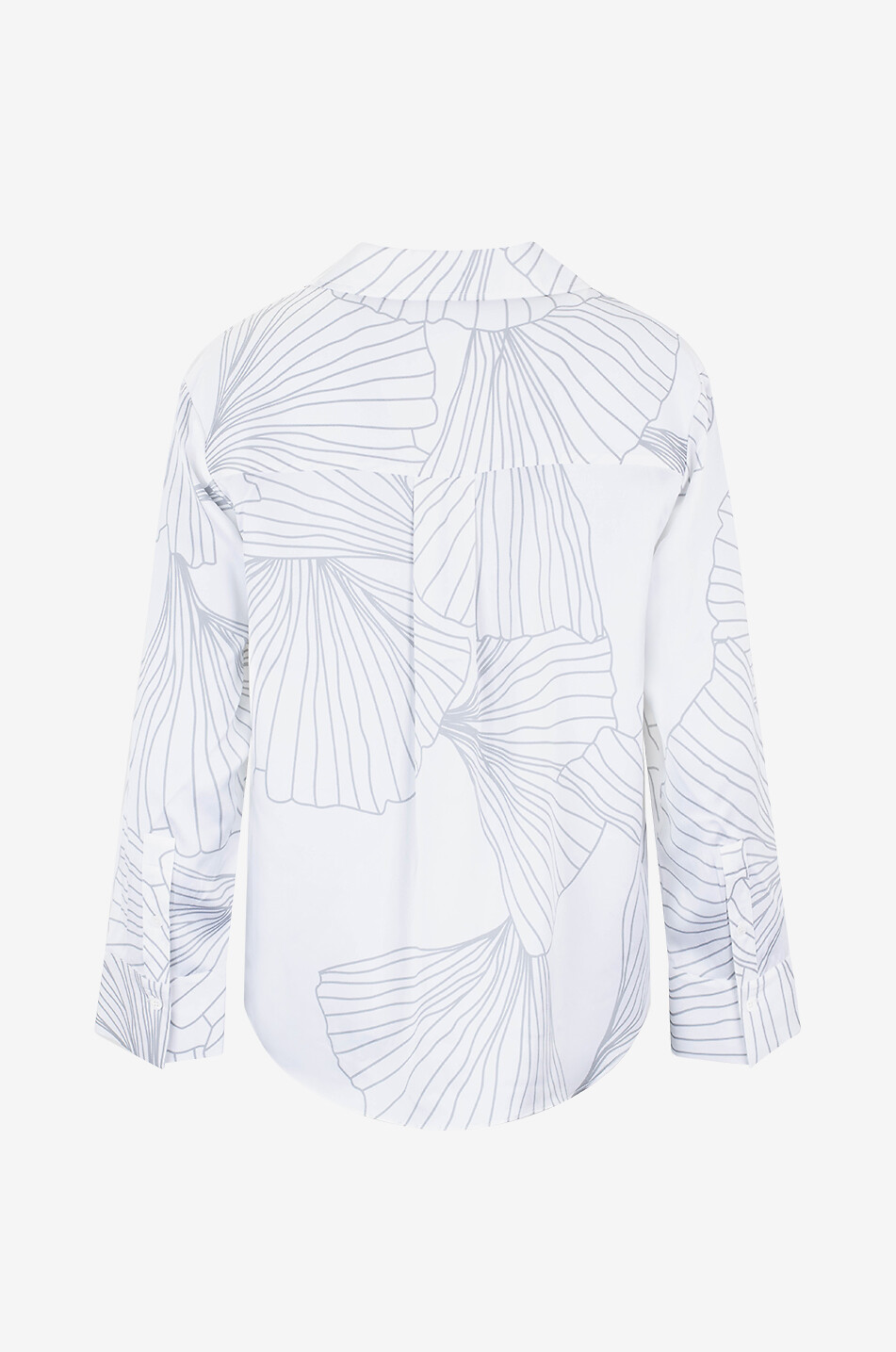 Blouse à manches longues en soie Gingko