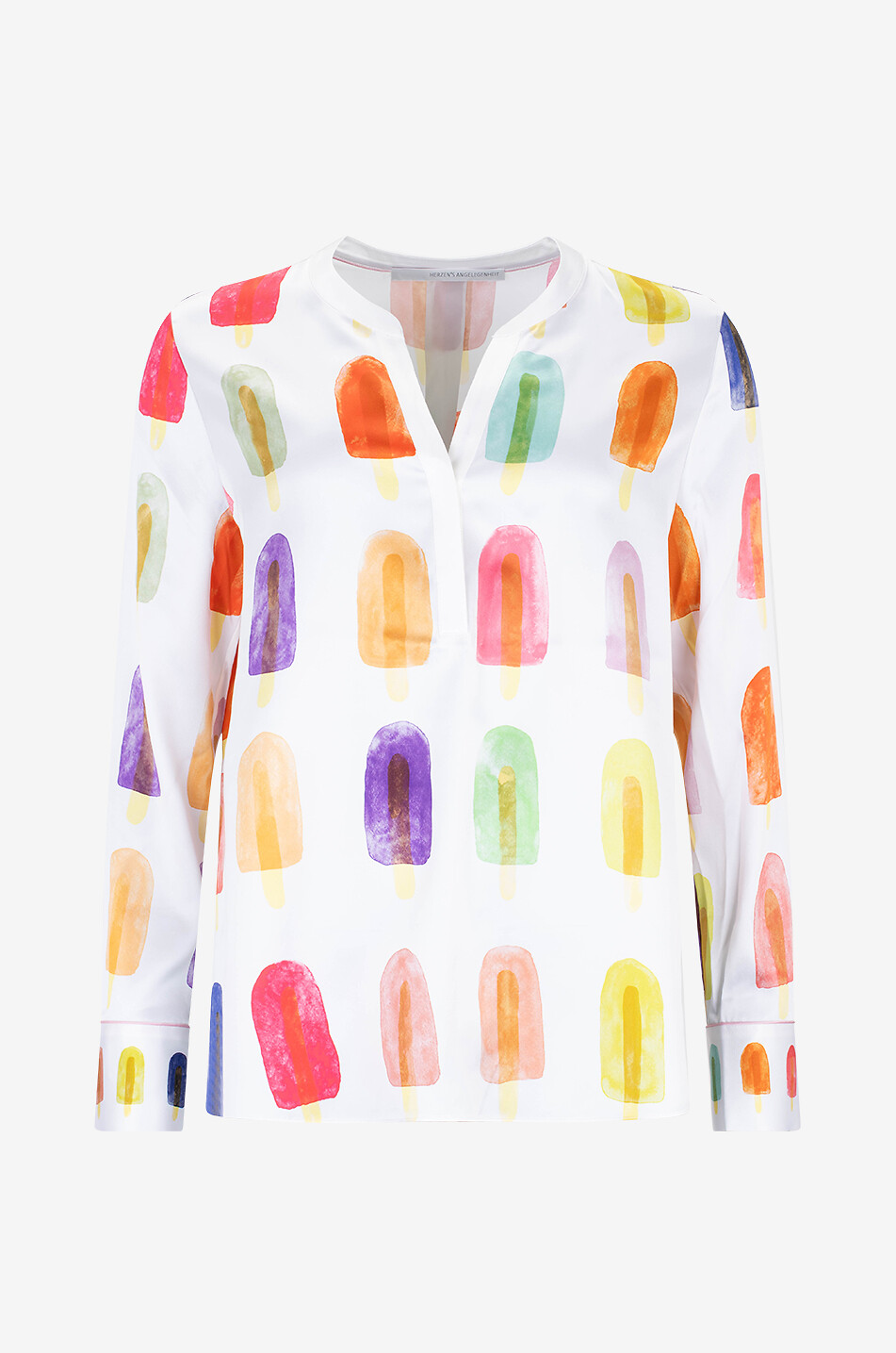 HERZENS Popcicle printed silk printed blouse Women MULTI COLOURED 1