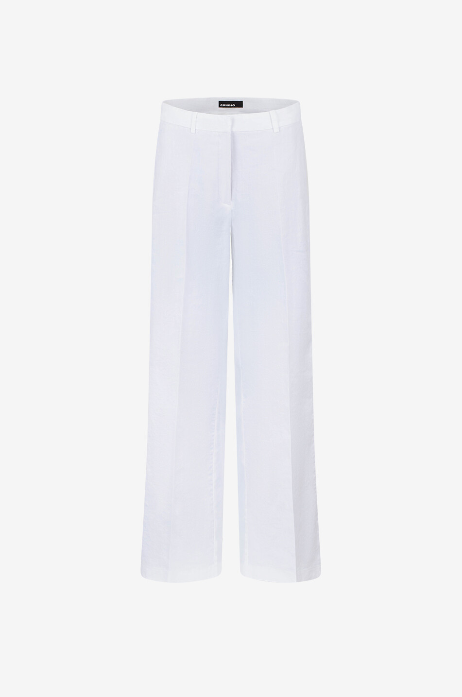 CAMBIO Mira linen and cotton wide-leg trousers Women WHITE 1