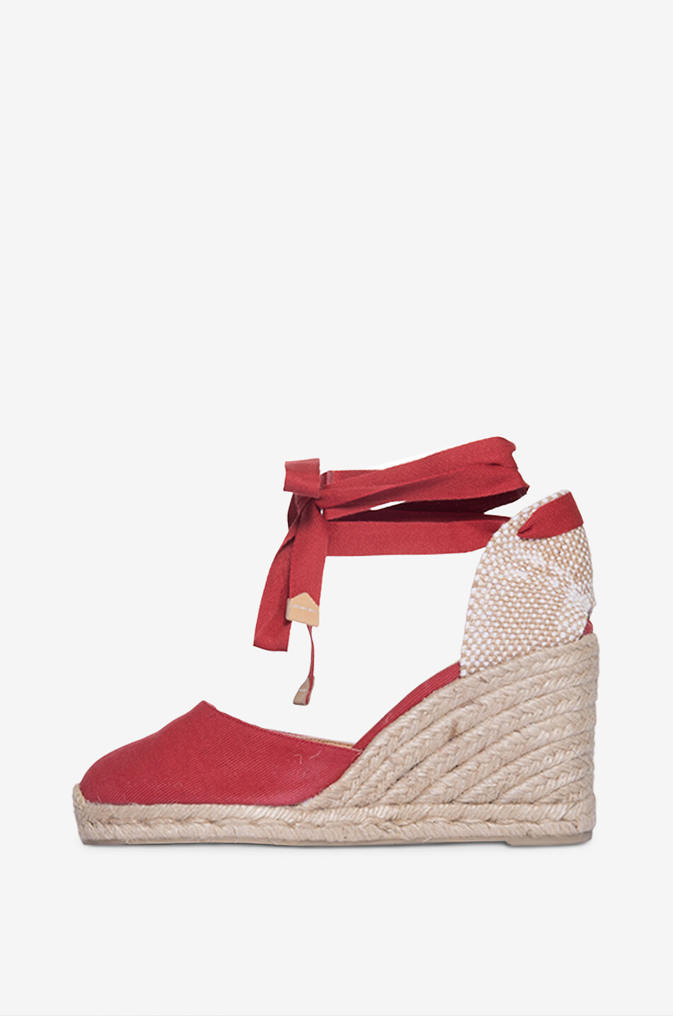 CASTANER Espadrilles compensées en toile Carina Femme ROUGE 3