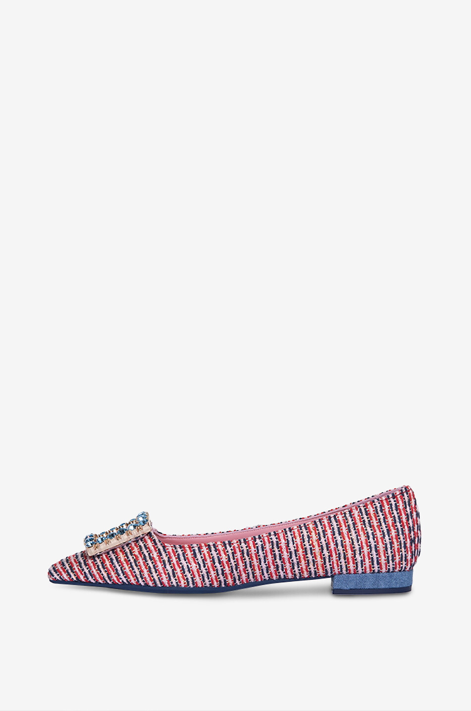 BONGÉNIE Ballerines bout pointu en tweed Amaia Deauville Femme MULTICOLORE 3