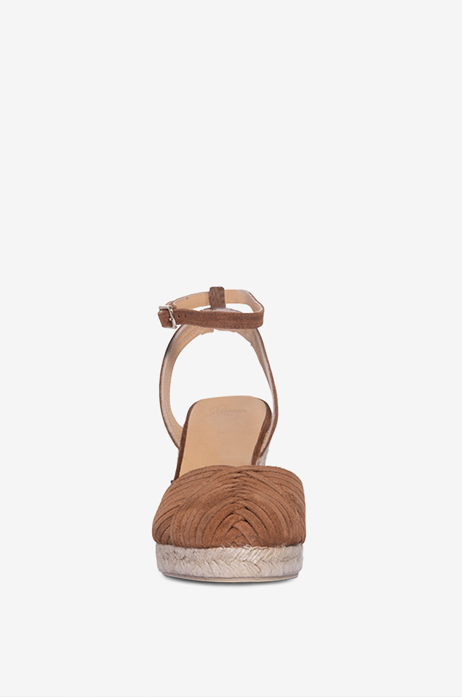 Cocoa jute and rayon wedge espadrilles