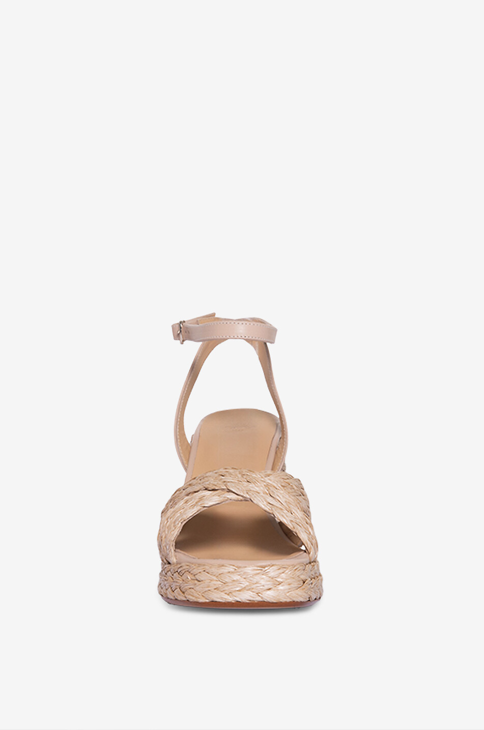 CASTANER Sandales tressées en raphia à talon Valeriette Femme BEIGE 2