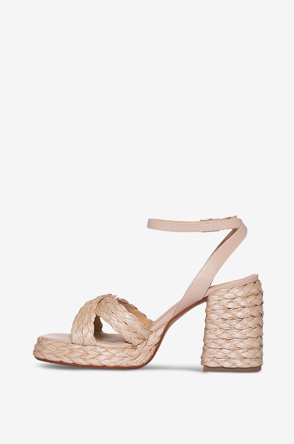 CASTANER Sandales tressées en raphia à talon Valeriette Femme BEIGE 6