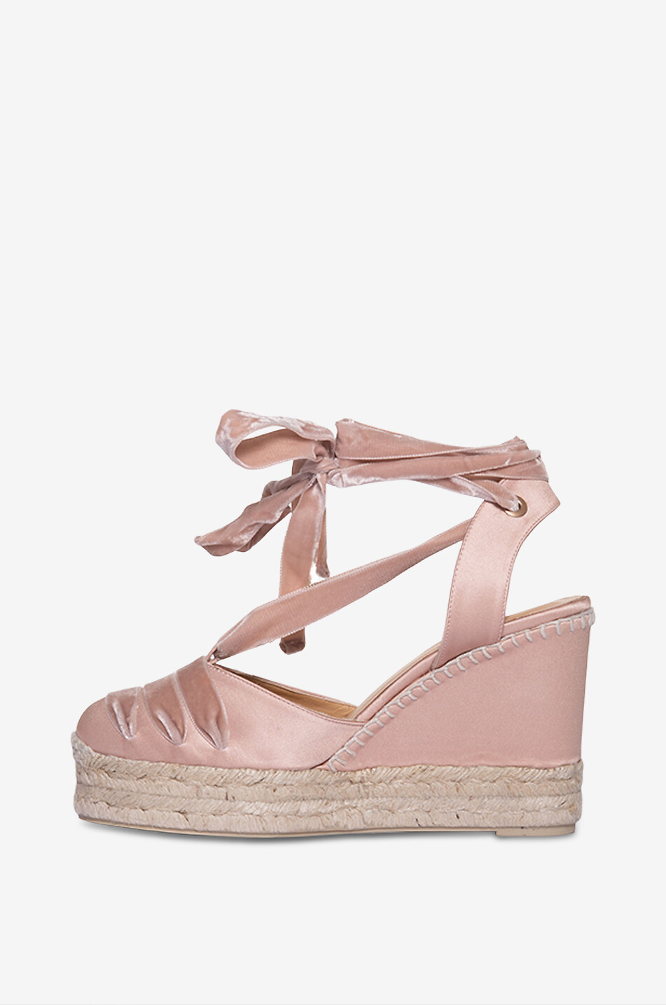 CASTANER Cersei satin wedge espadrilles Women LIGHT PINK 3