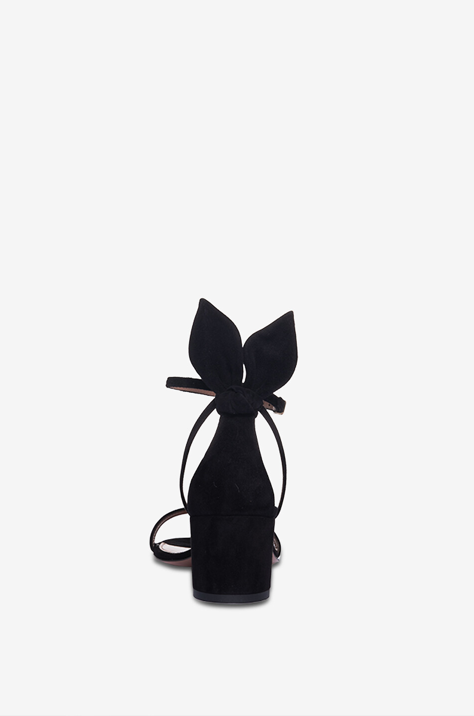 AQUAZZURA Bow Tie 50 suede sandals Women BLACK 4