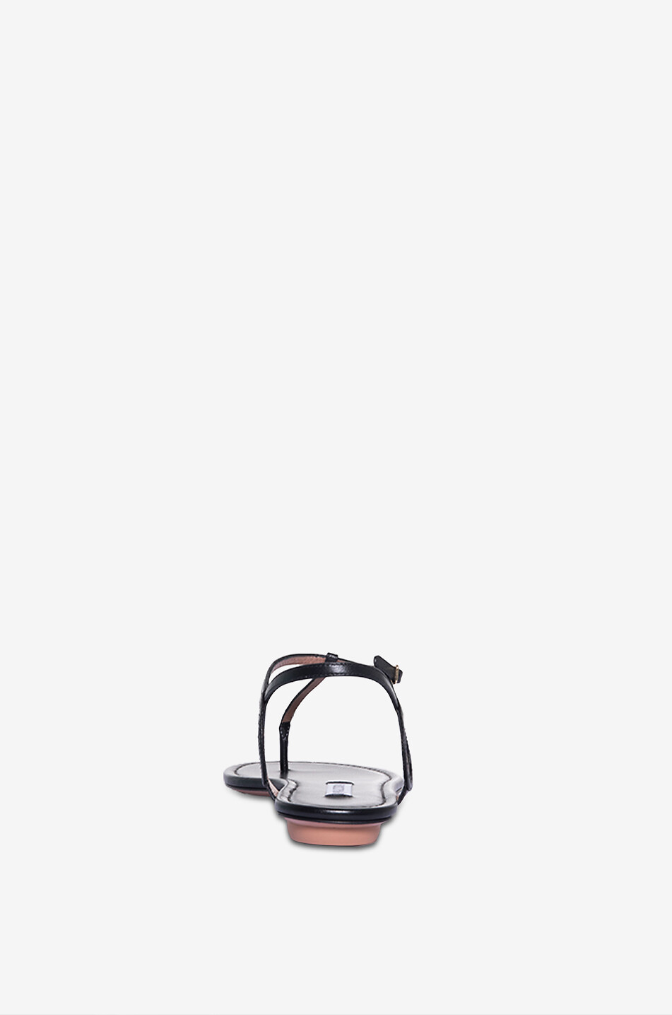 AQUAZZURA Almost Bare flat nappa leather sandals Women BLACK 3
