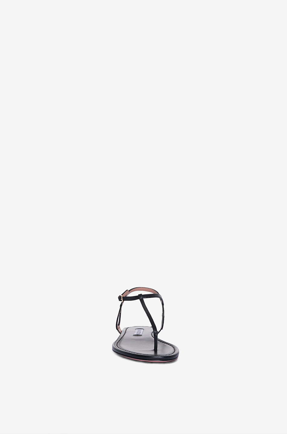 AQUAZZURA Almost Bare flat nappa leather sandals Women BLACK 4