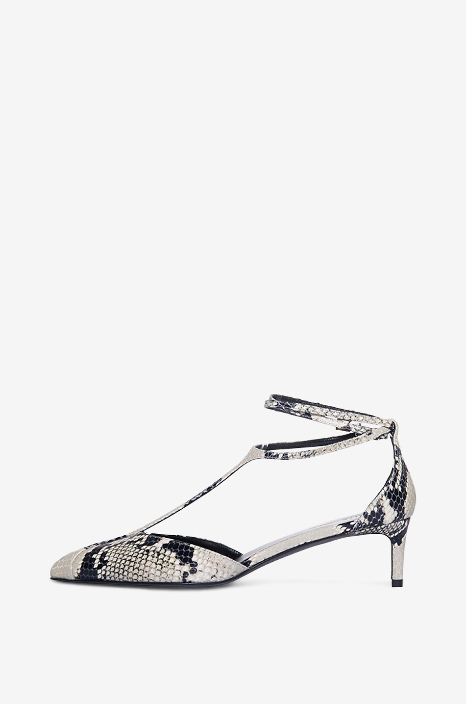 KHAITE Mia 45 python embossed leather T-strap pumps Women MULTI COLOURED 3