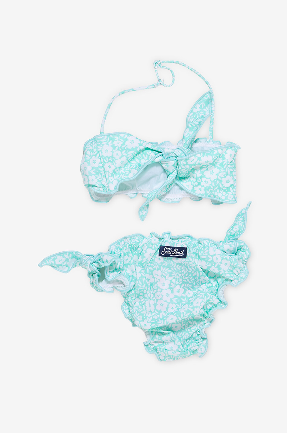 MC2 SAINT BARTH Emy girls' bandeau bikini Girl LIGHT BLUE 2