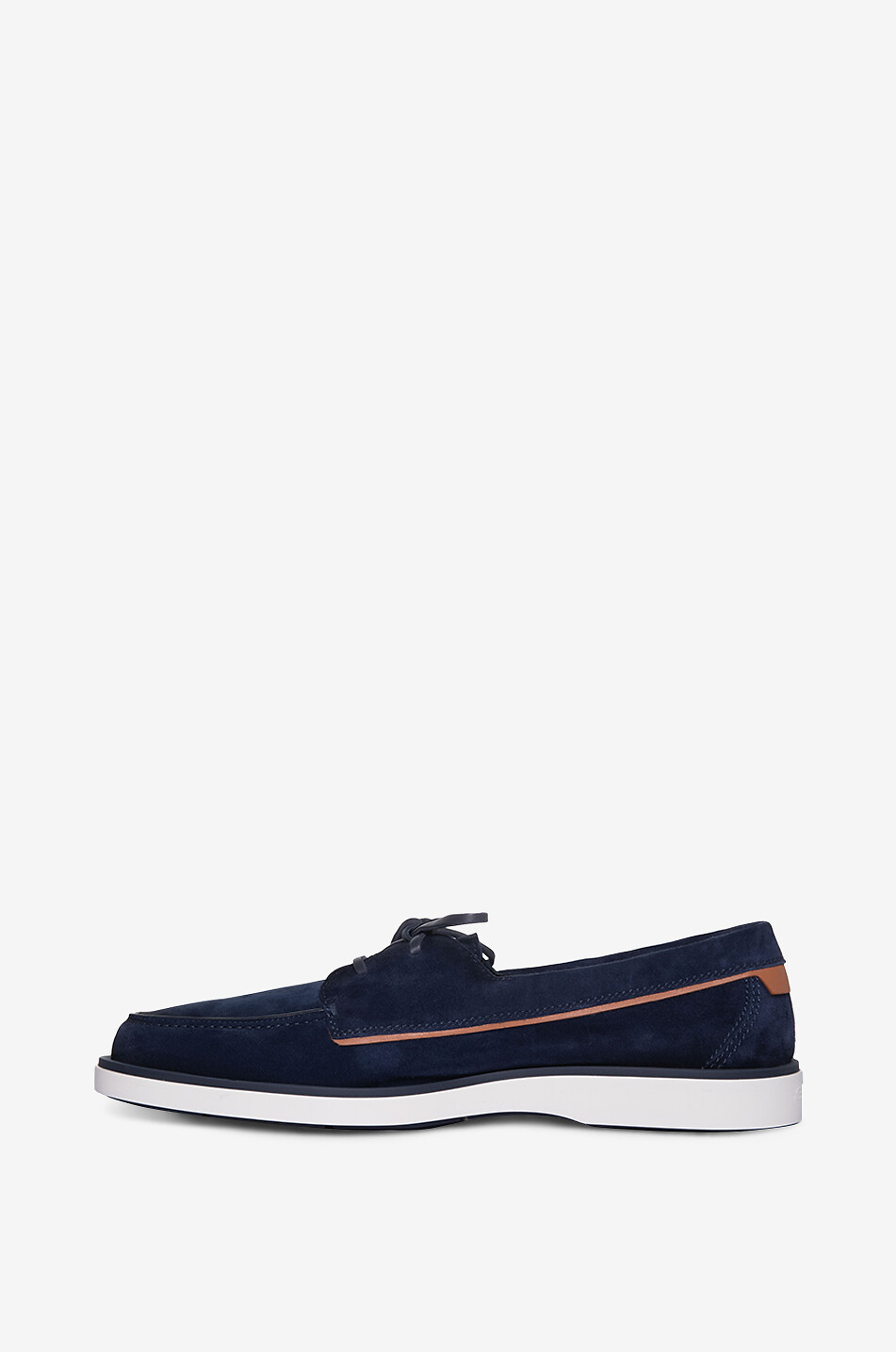SANTONI Boat shoe style suede loafers Men DARK BLUE 3