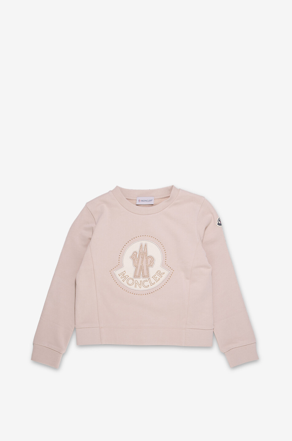 Sweat-shirt à col rond fille brodé logo à strass