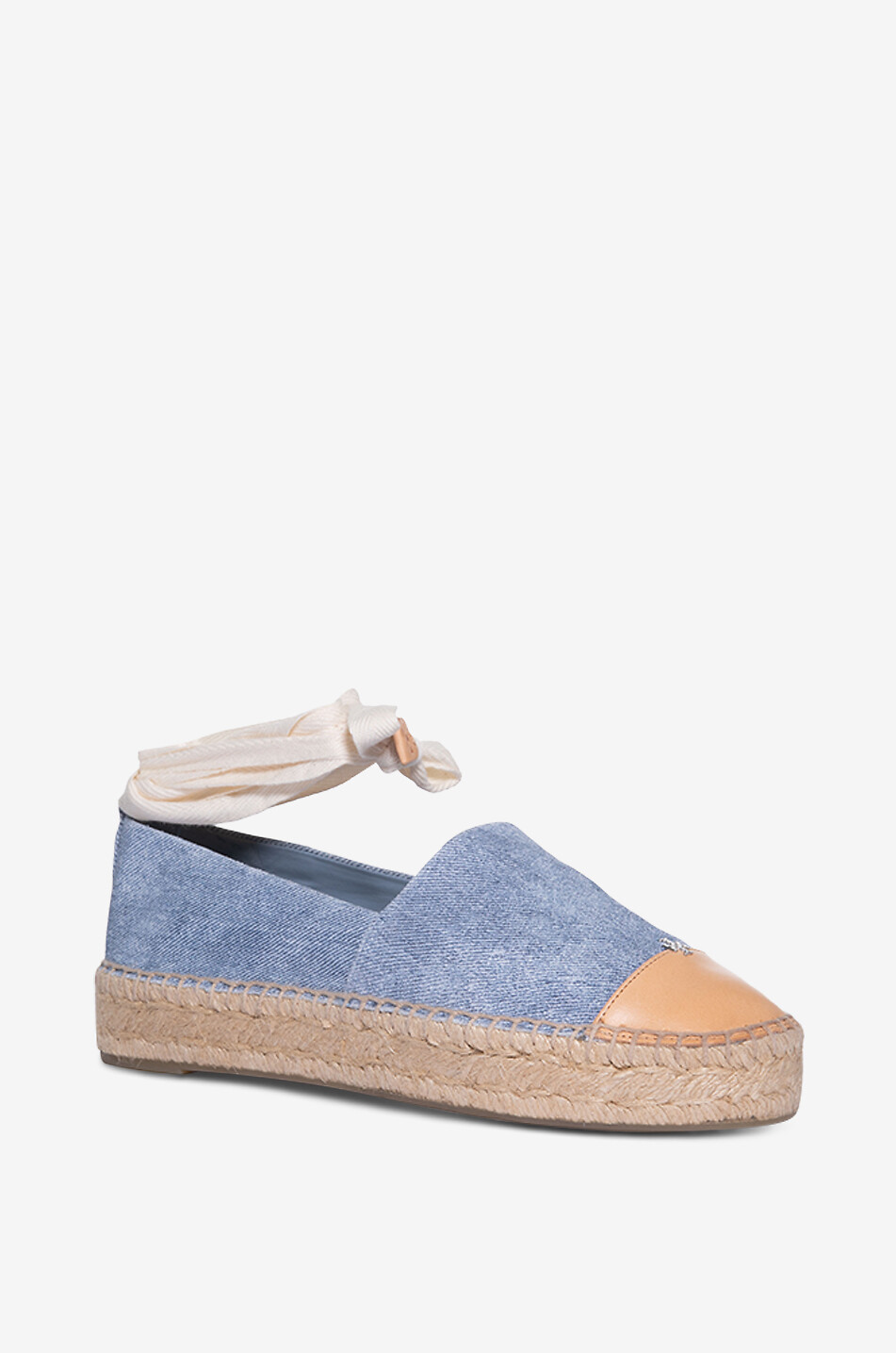 Espadrilles en denim et cuir