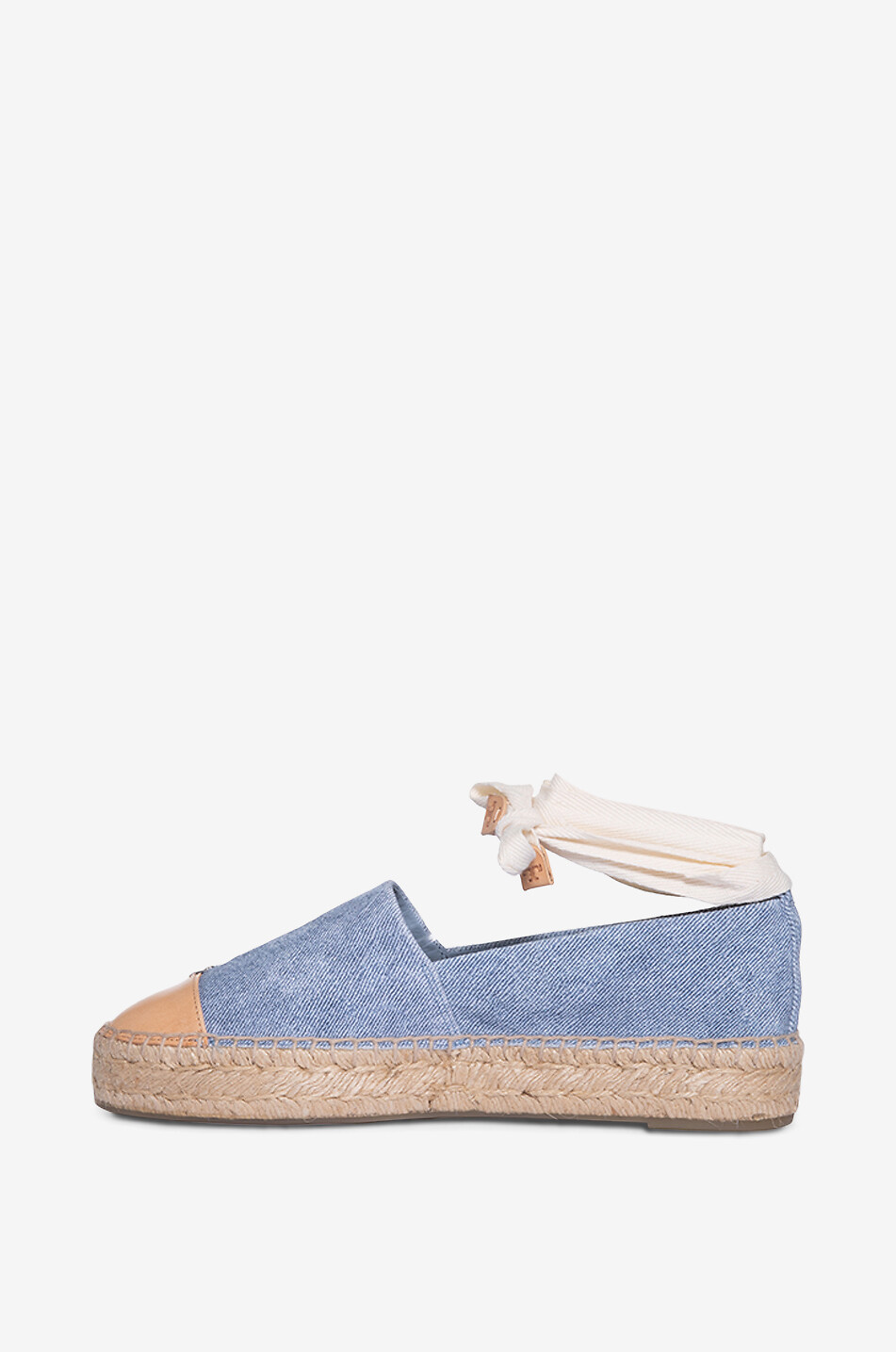 Espadrilles en denim et cuir