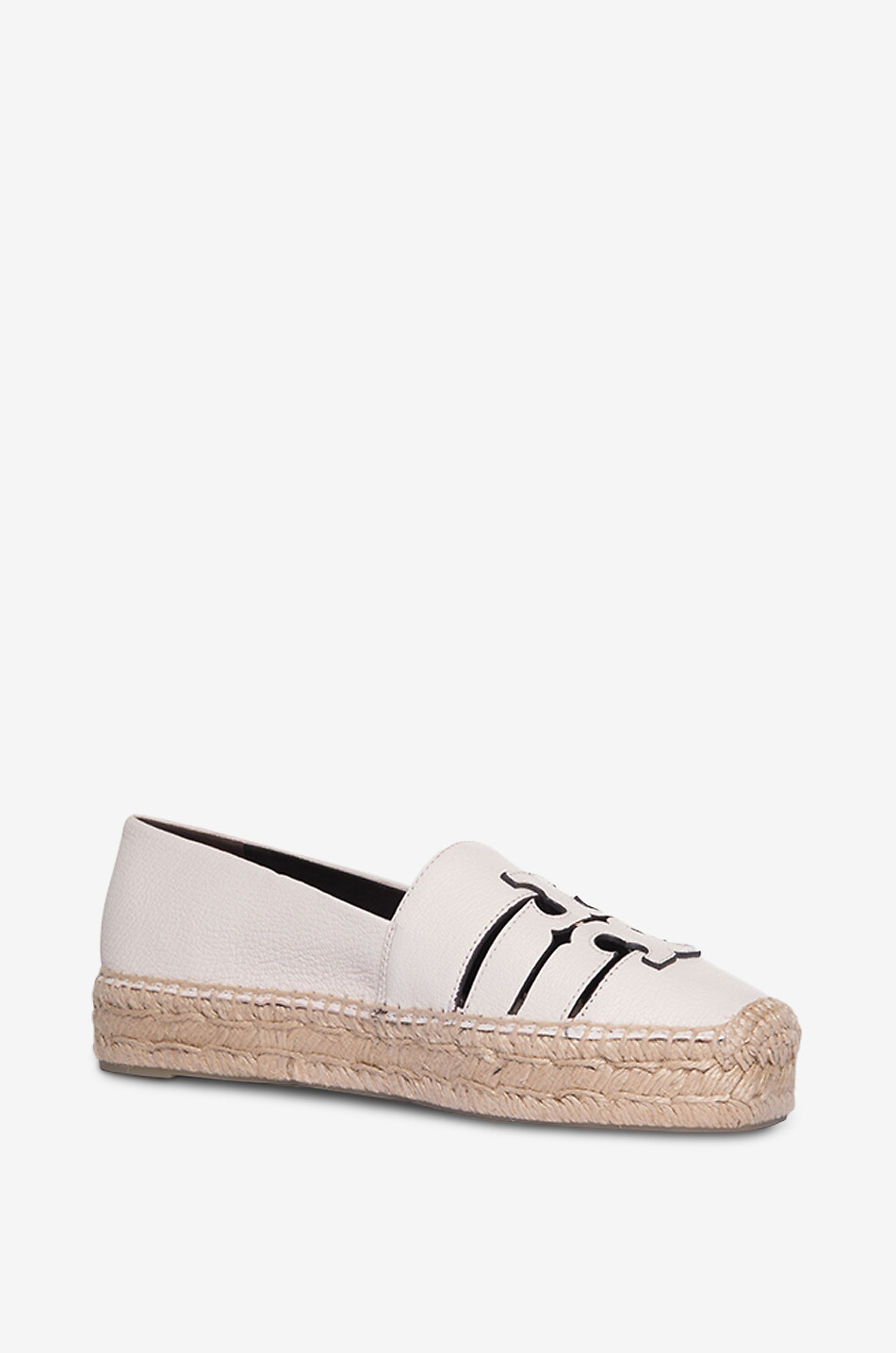 TORY BURCH Ines leather espadrilles Women EGGSHELL 1
