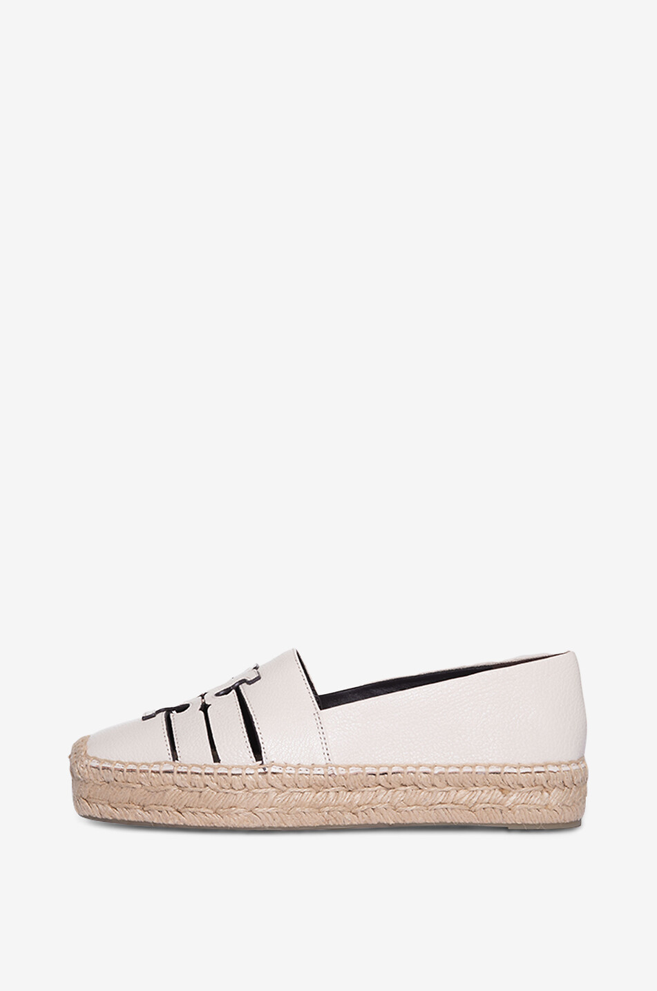 TORY BURCH Ines leather espadrilles Women EGGSHELL 3