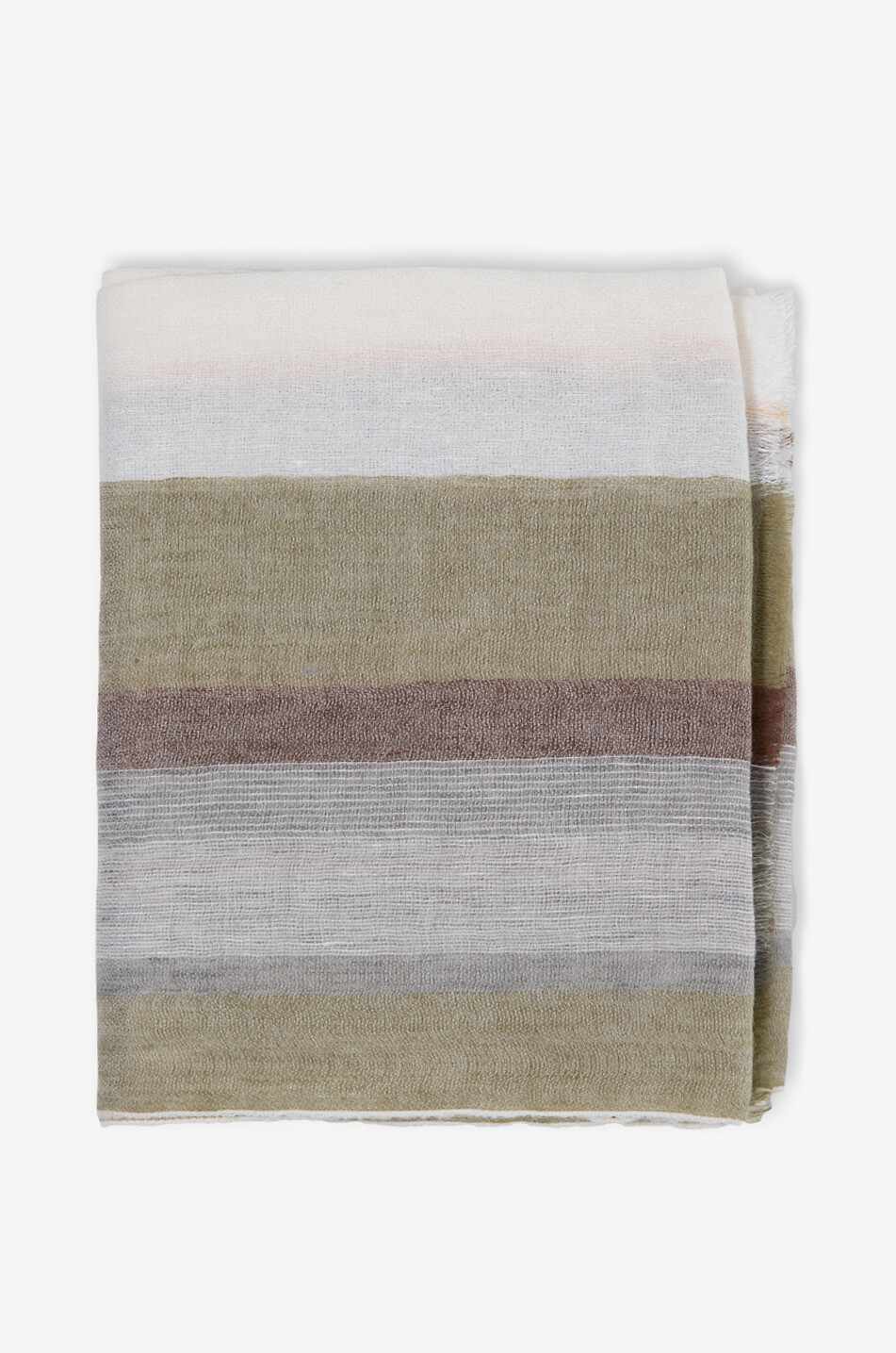 Écharpe rayée en cachemire et soie Gregory