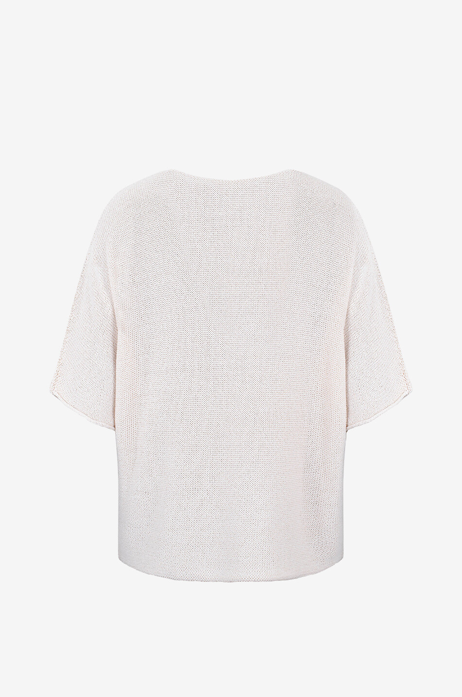 Pull boxy point mousse à col bateau et lurex