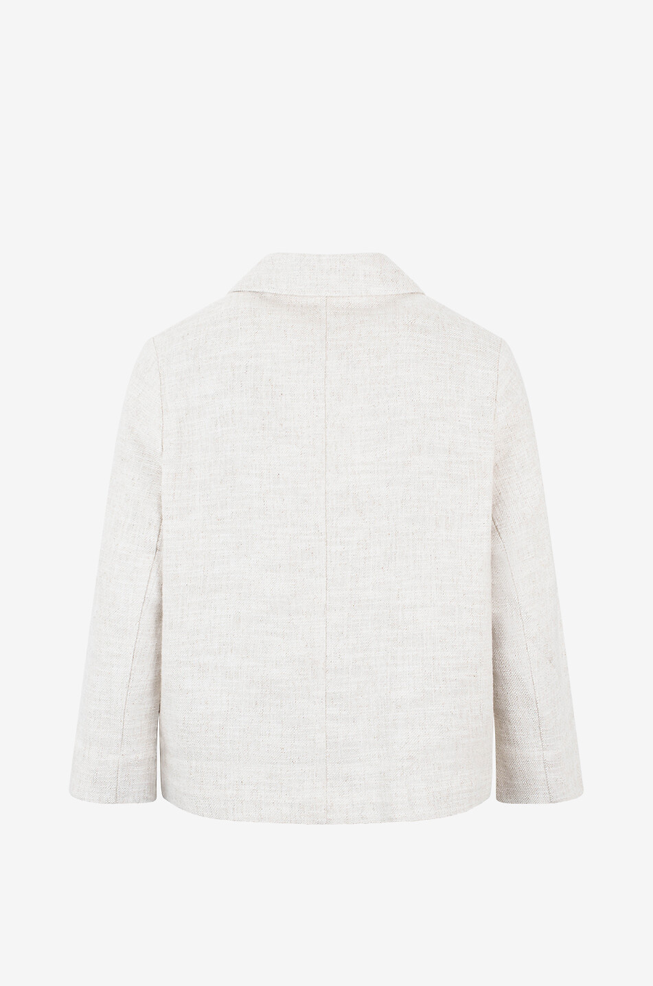 BIANCALANCIA Blazer boxy à boutonnage double en tweed Femme Beige clair 2