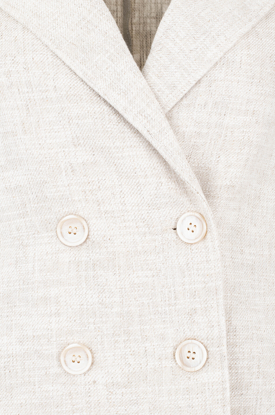 BIANCALANCIA Blazer boxy à boutonnage double en tweed Femme Beige clair 3