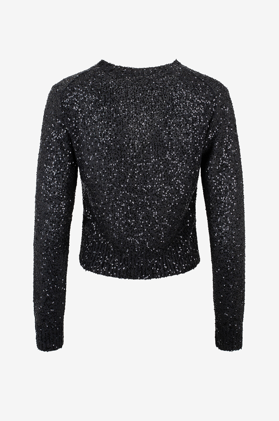 BRUNELLO CUCINELLI Kurzer schmaler Kaschmirmix-Pullover Sparkling Damen SCHWARZ 2