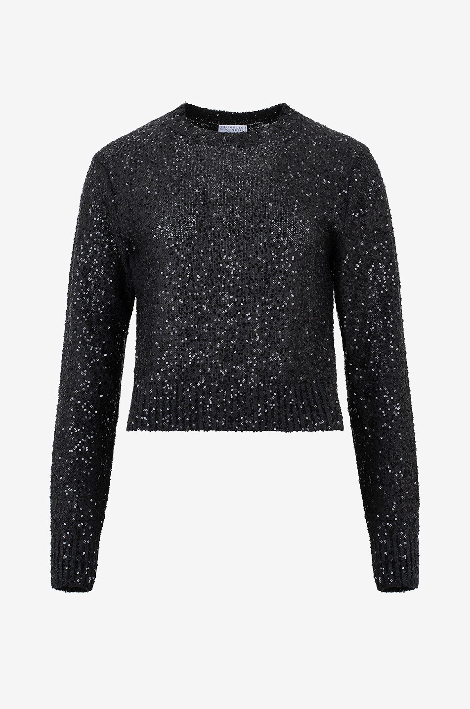 Kurzer schmaler Kaschmirmix-Pullover Sparkling